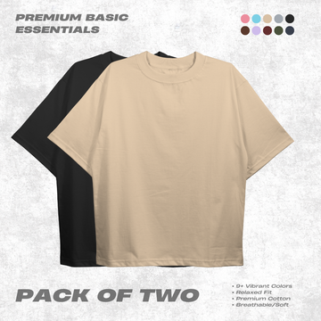 Basic Oversized T-shirt (PACK OF TWO)