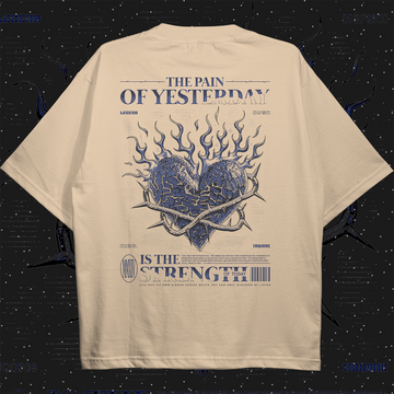 Pain is Strength Oversized T-shirt Back