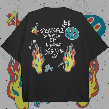 Peaceful settlement T-shirt (Oversized) Back