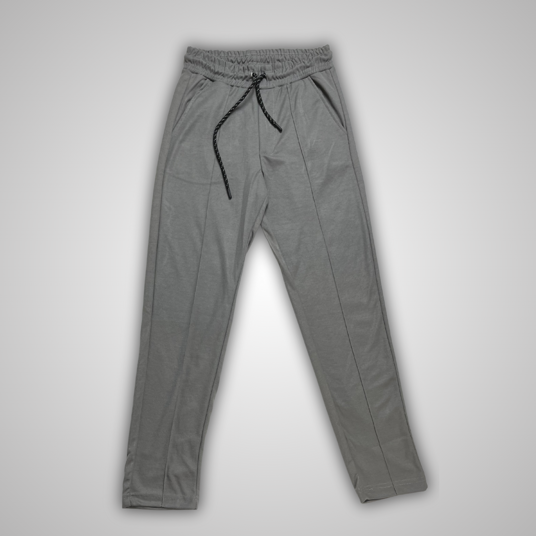 Steel Grey Pleated Trousers
