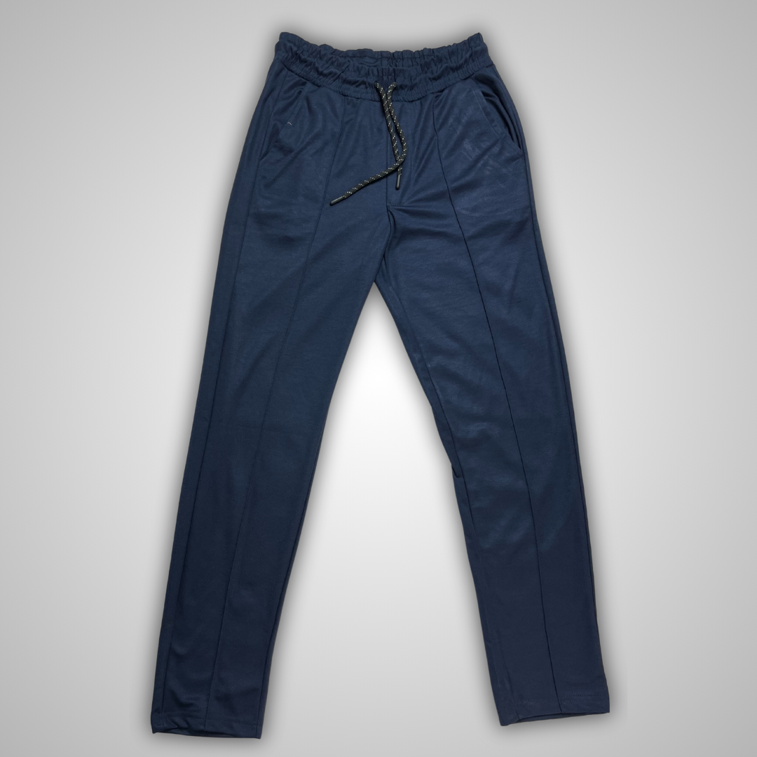 Navy Pleated Trousers