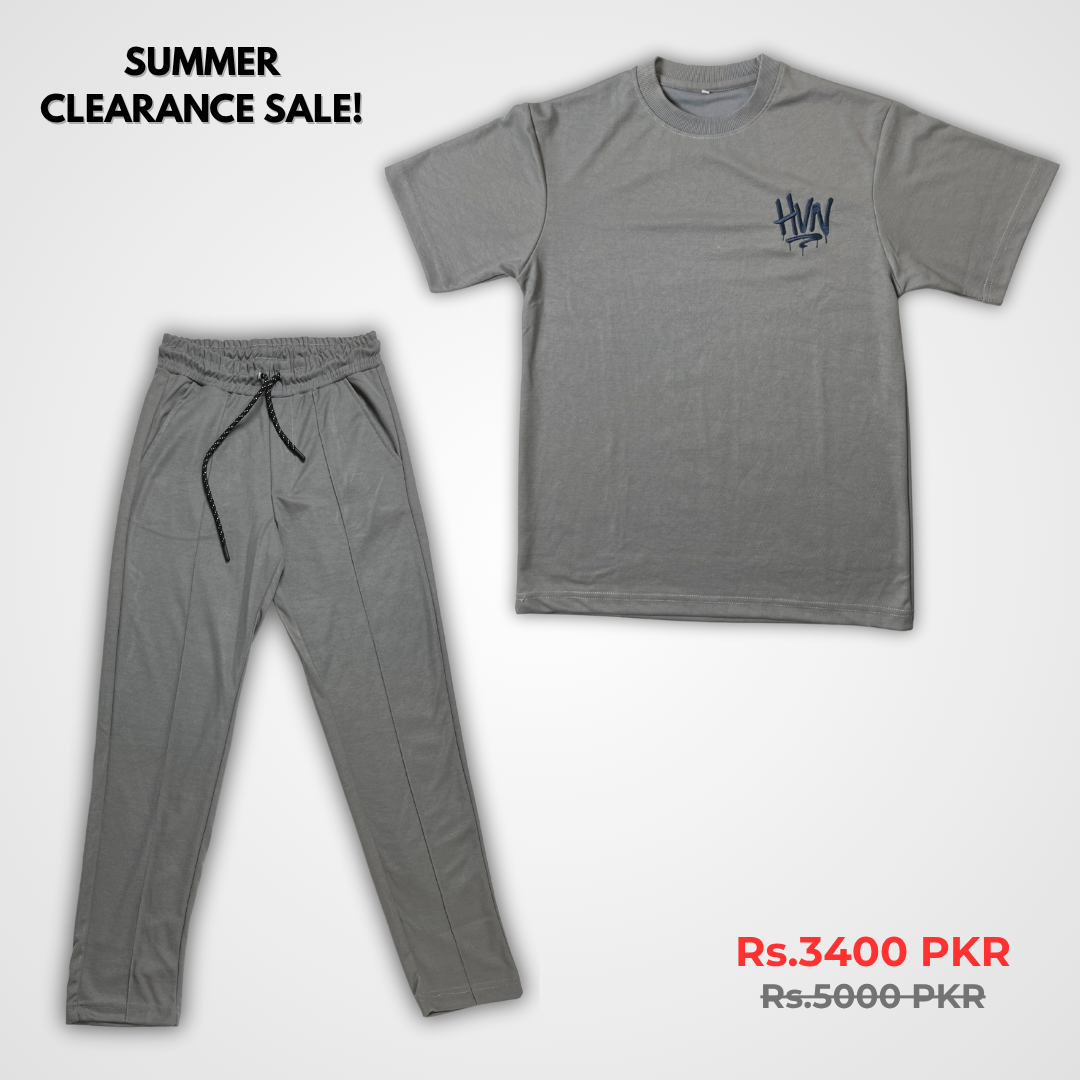 Steel grey Oversized Co-Ord Set