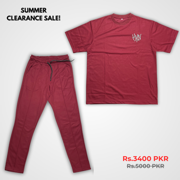 Maroon Oversized Co-Ord Set