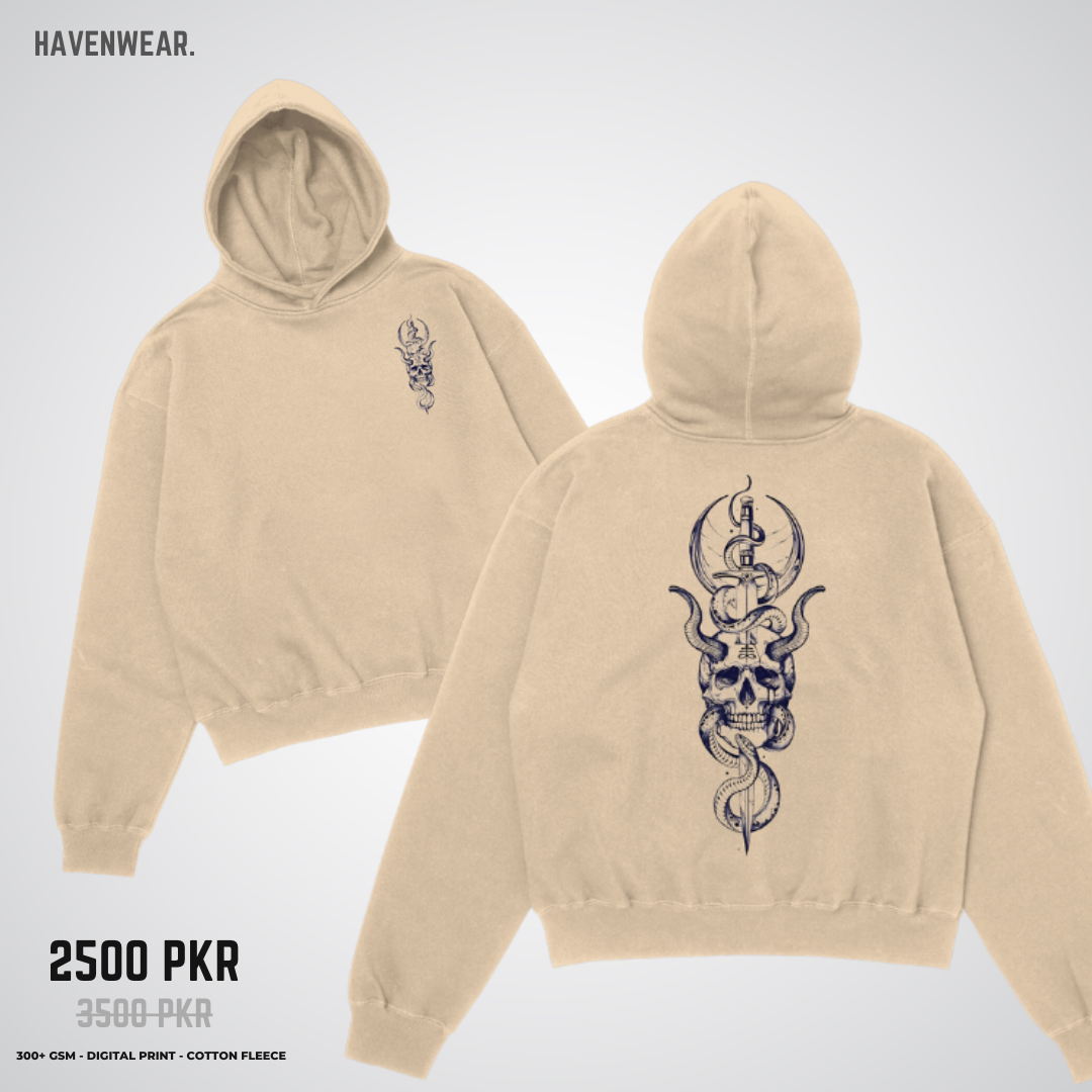 Skull and Dagger Oversized Hoodie