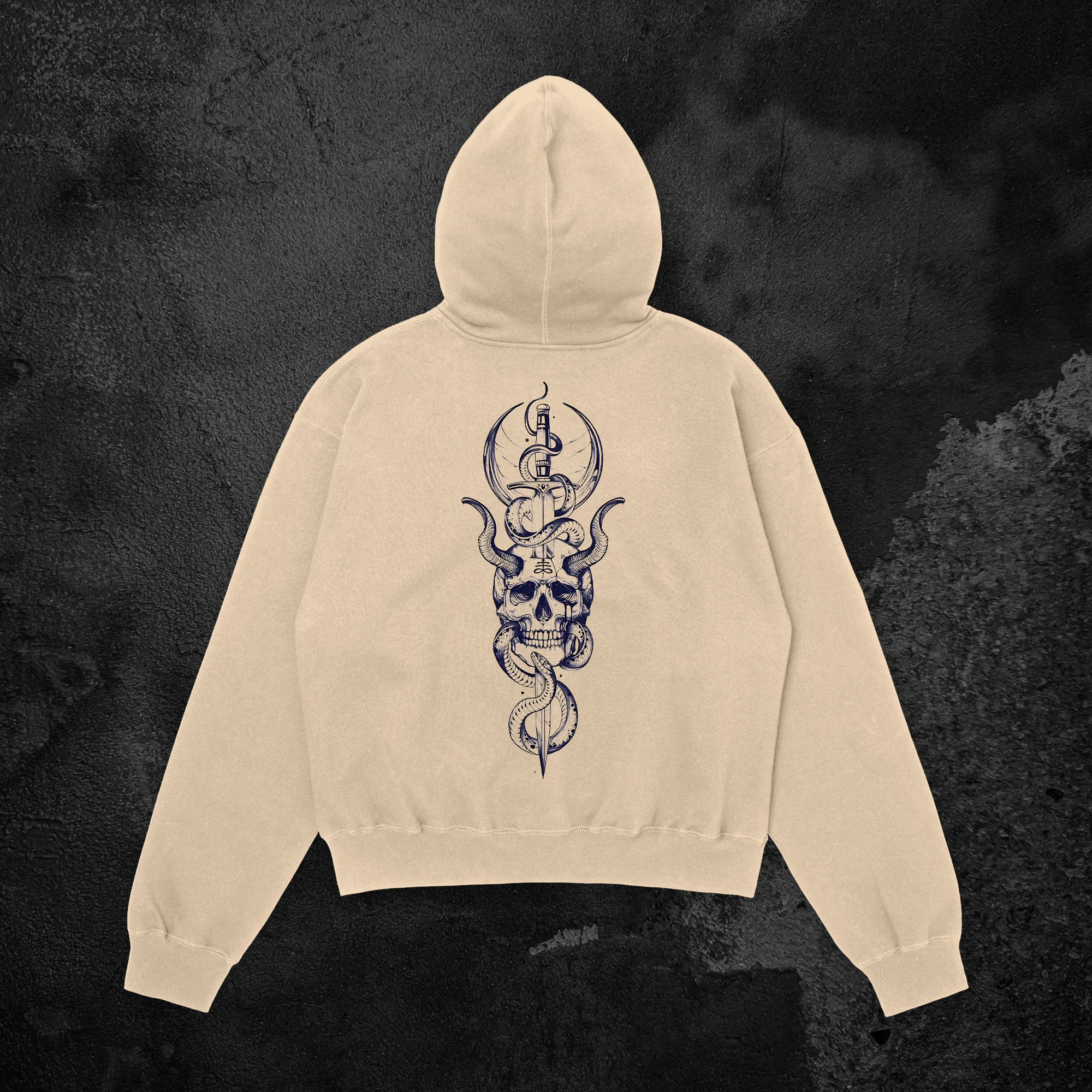 Skull and Dagger Oversized Hoodie