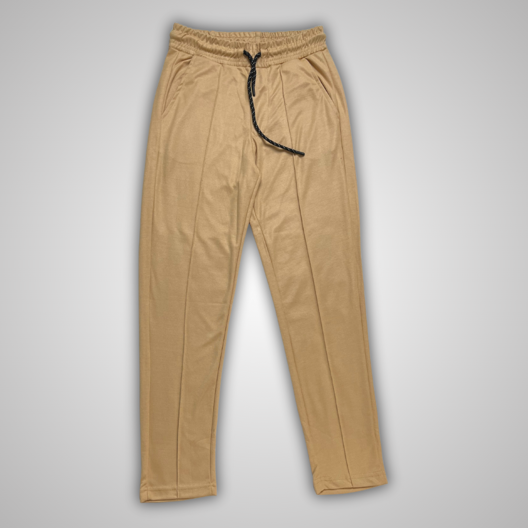 Beige Pleated Trousers