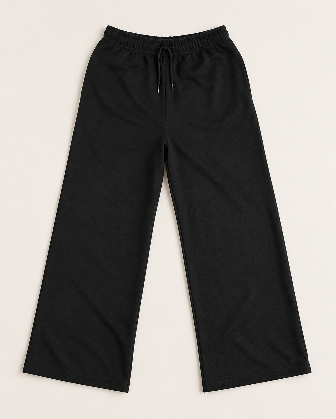 Essential Wide-Leg Trousers (Black)