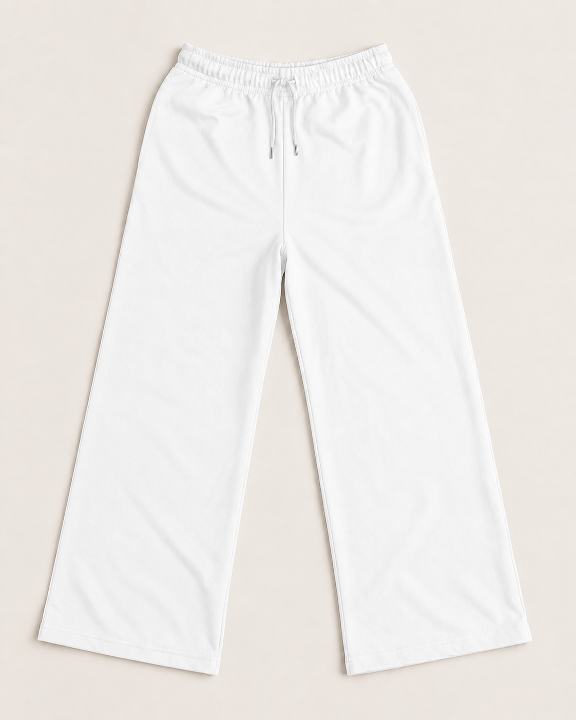 Essential Wide-Leg Trousers (White)