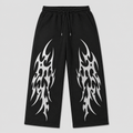 Tribal Flame Wide-Leg Trousers