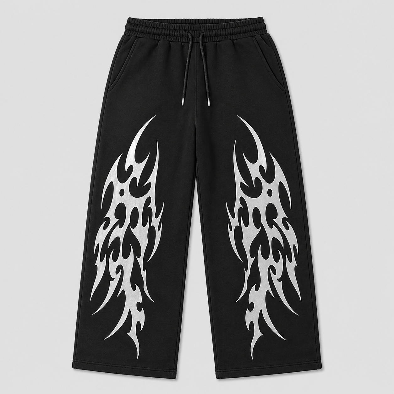 Tribal Flame Wide-Leg Trousers