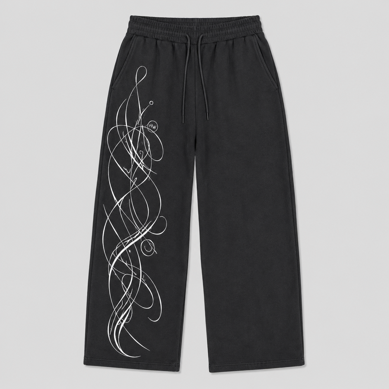 Entangled Linework Wide-Leg Trousers