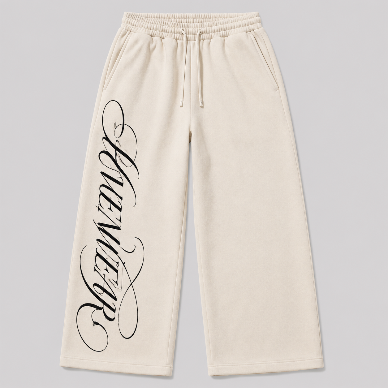 Signature Script Wide-Leg Trousers