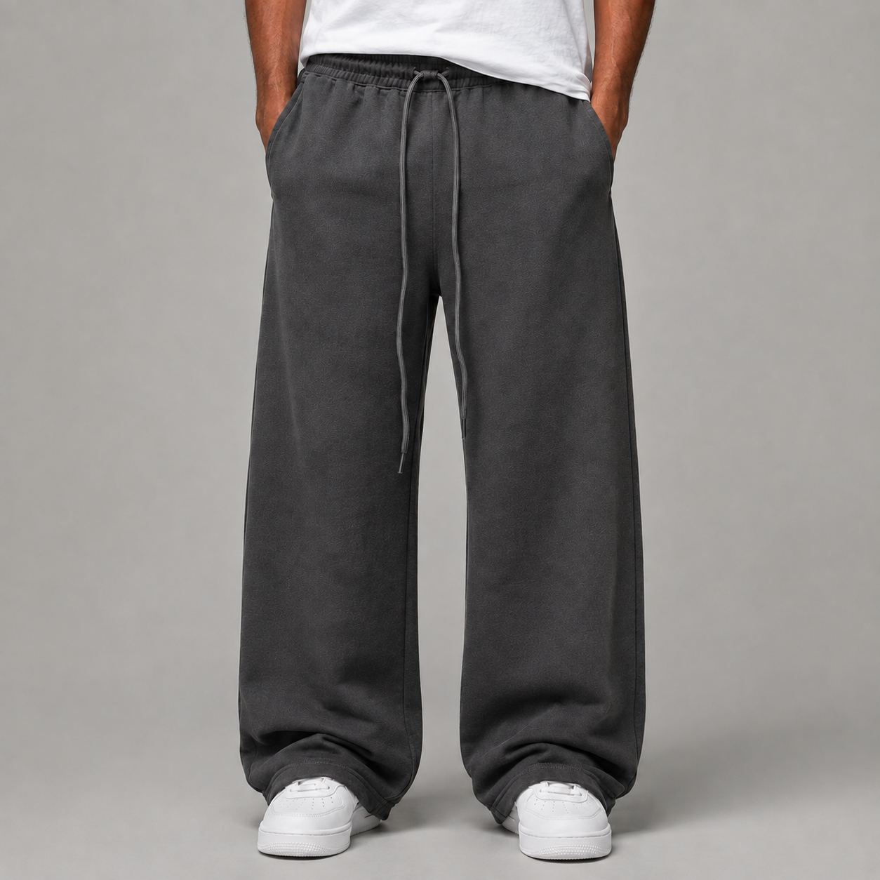 Essential Straight-Leg Trousers (Grey)