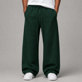 Essential Straight-Leg Trousers (Bottle Green)