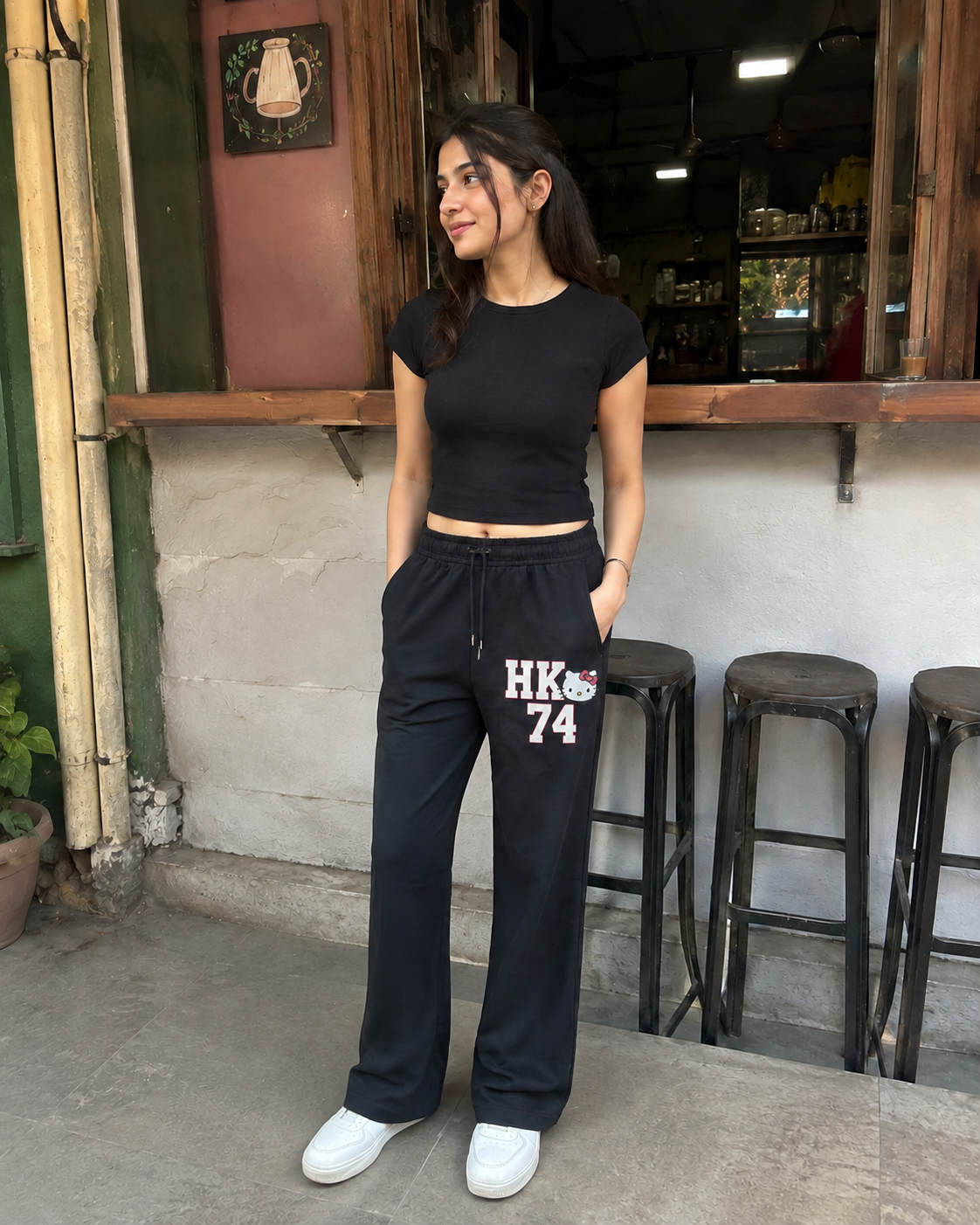 HK 74 Wide-Leg Trousers (Black)