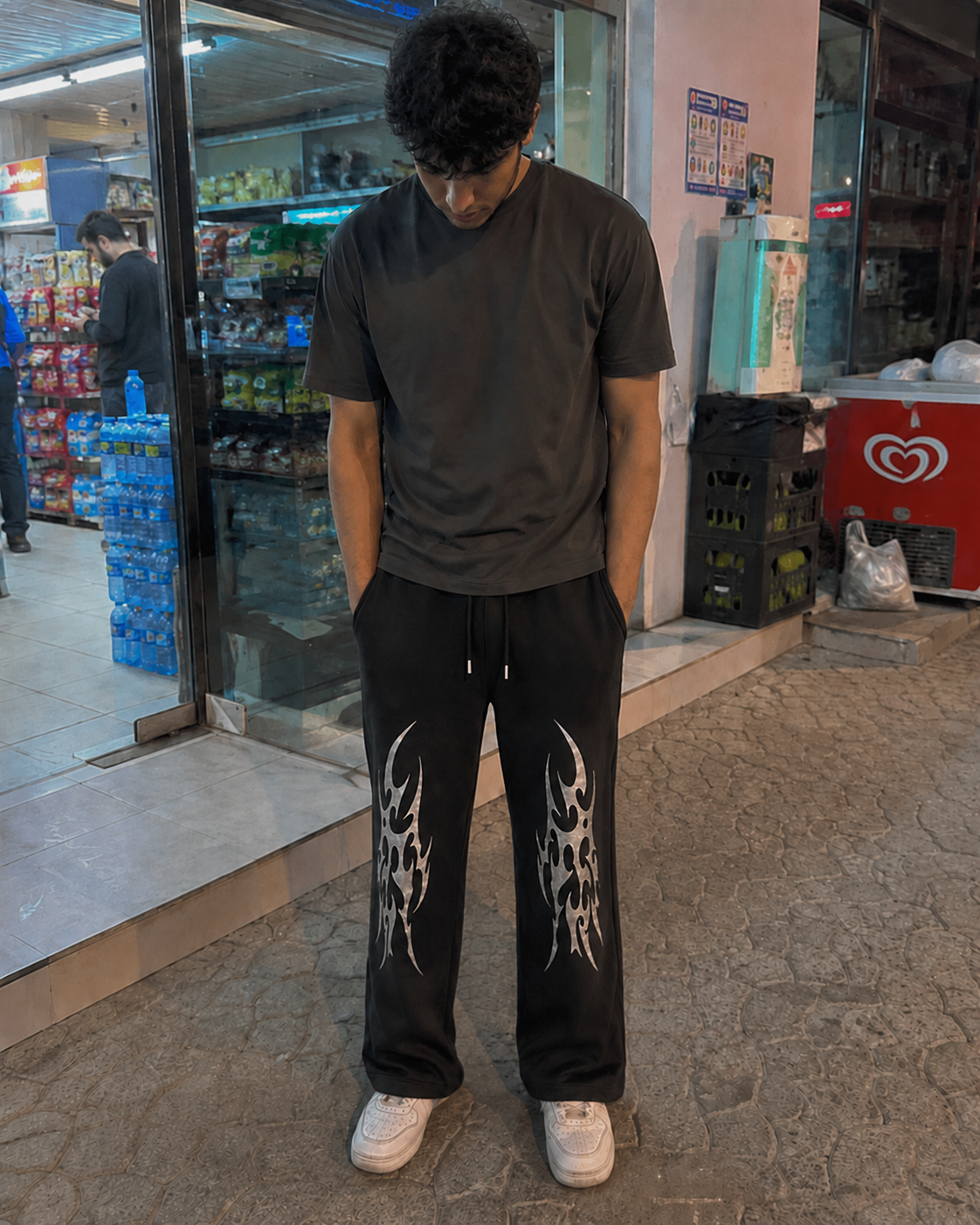 Tribal Flame Wide-Leg Trousers