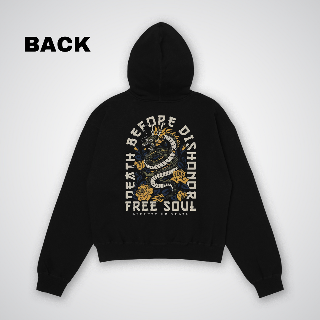 FREE DRAGON HOODIE BACK