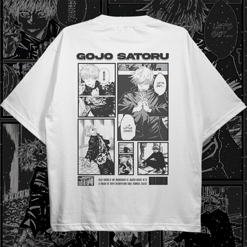 Gojo Satoru Manga Style Oversized T-shirt Back