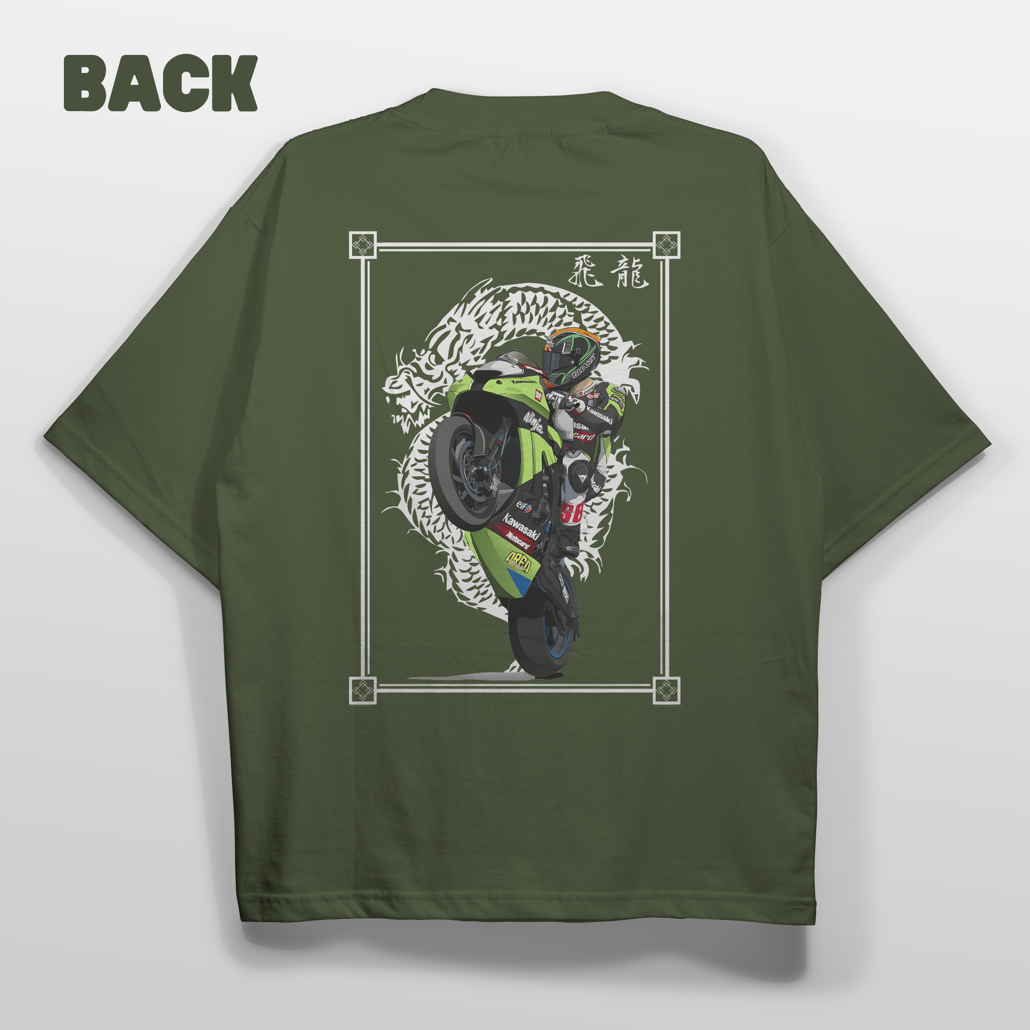 Kawasaki Ninja Oversized T-shirt Back