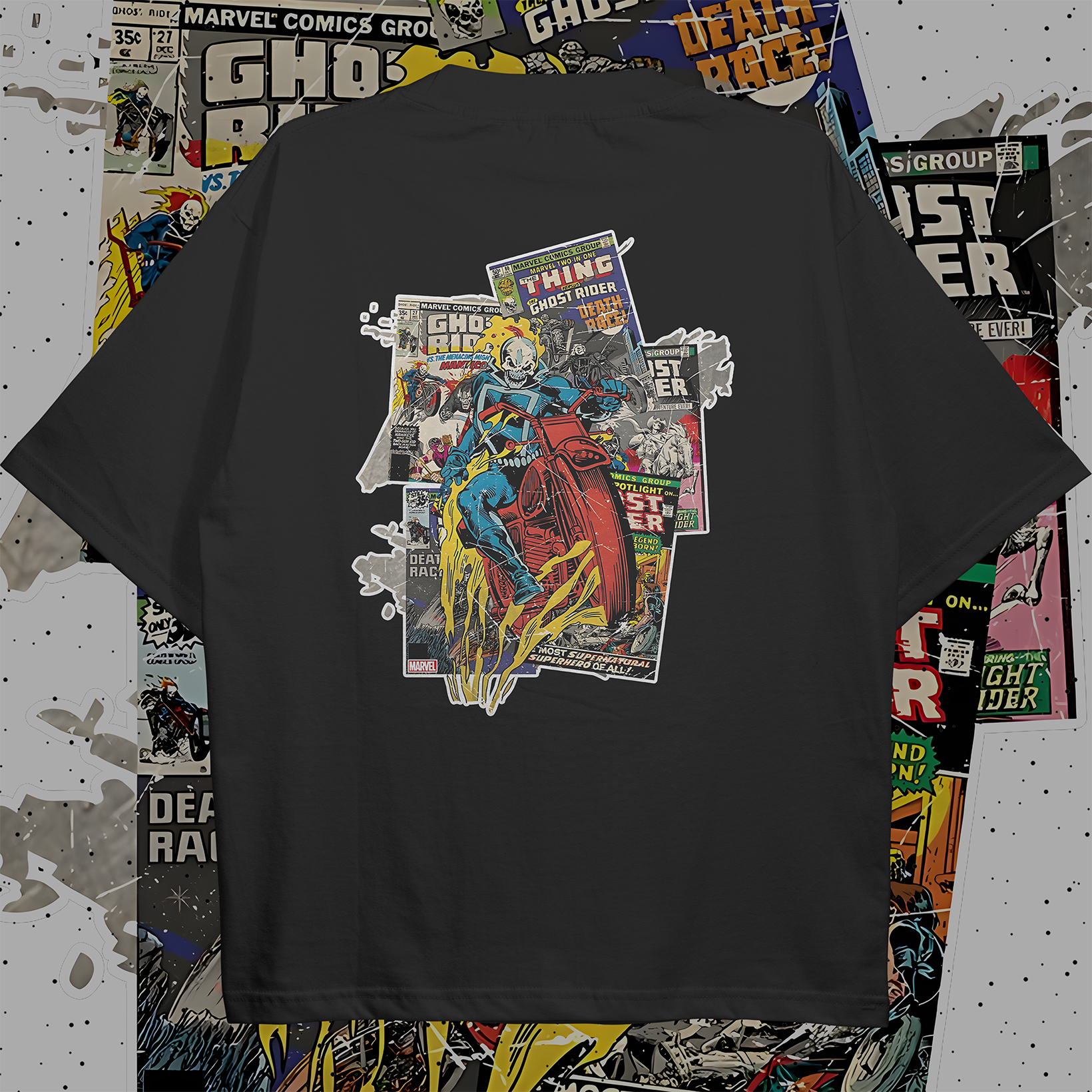 Ghost Rider Comic Style Oversize T-shirt