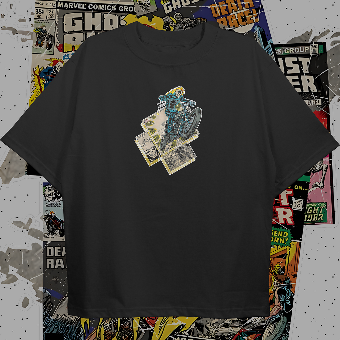 Ghost Rider Comic Style Oversize T-shirt