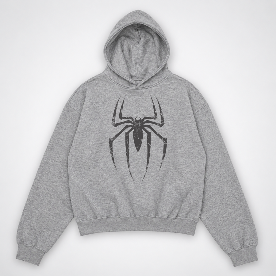 Spiderman l Oversized Hoodie (Heather Grey)
