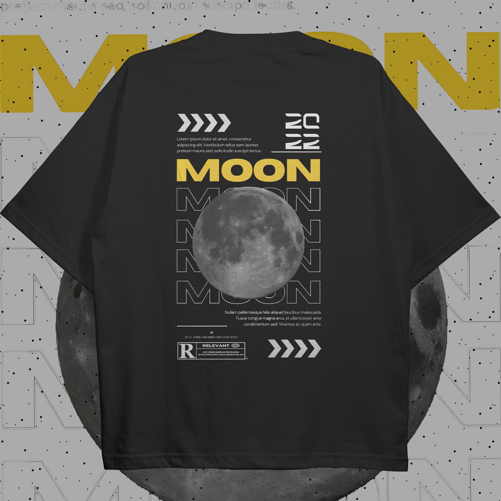 Moon StreetWear T-shirt (Oversized) back
