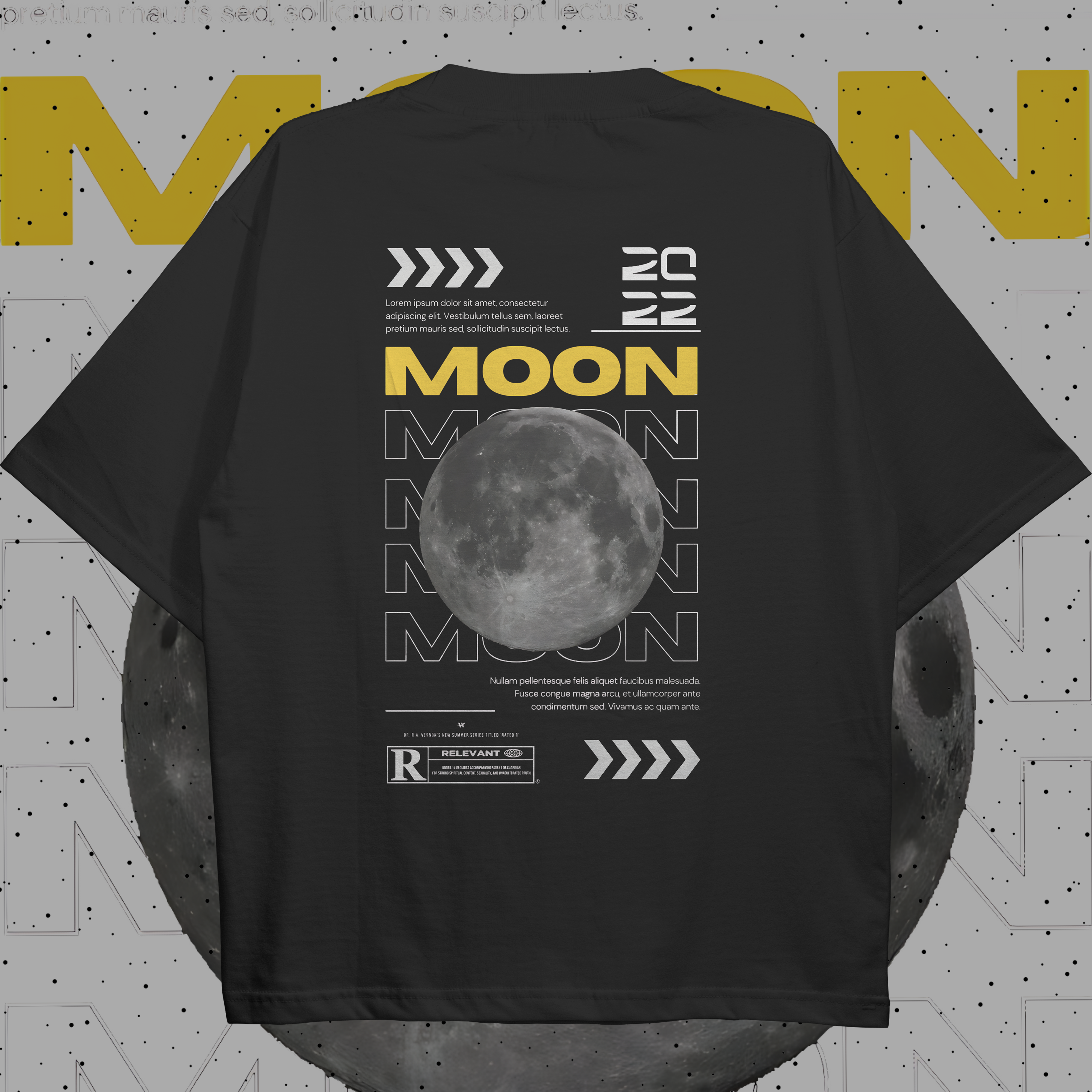 Moon StreetWear T-shirt (Oversized) back