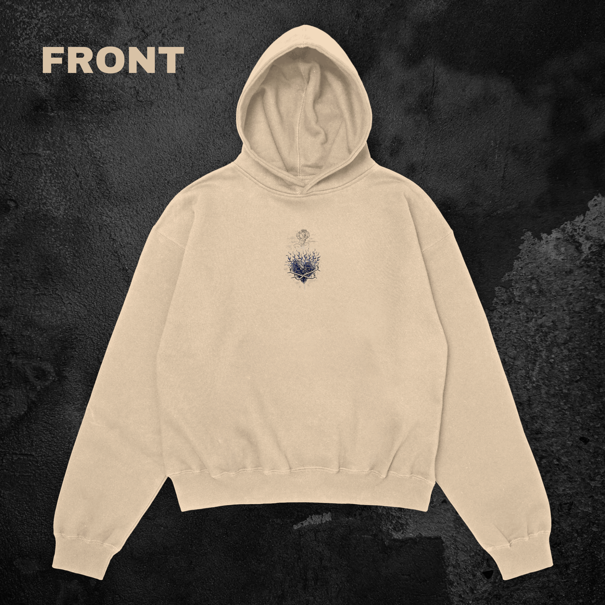 Pain is Strength Oversized Hoodie Front