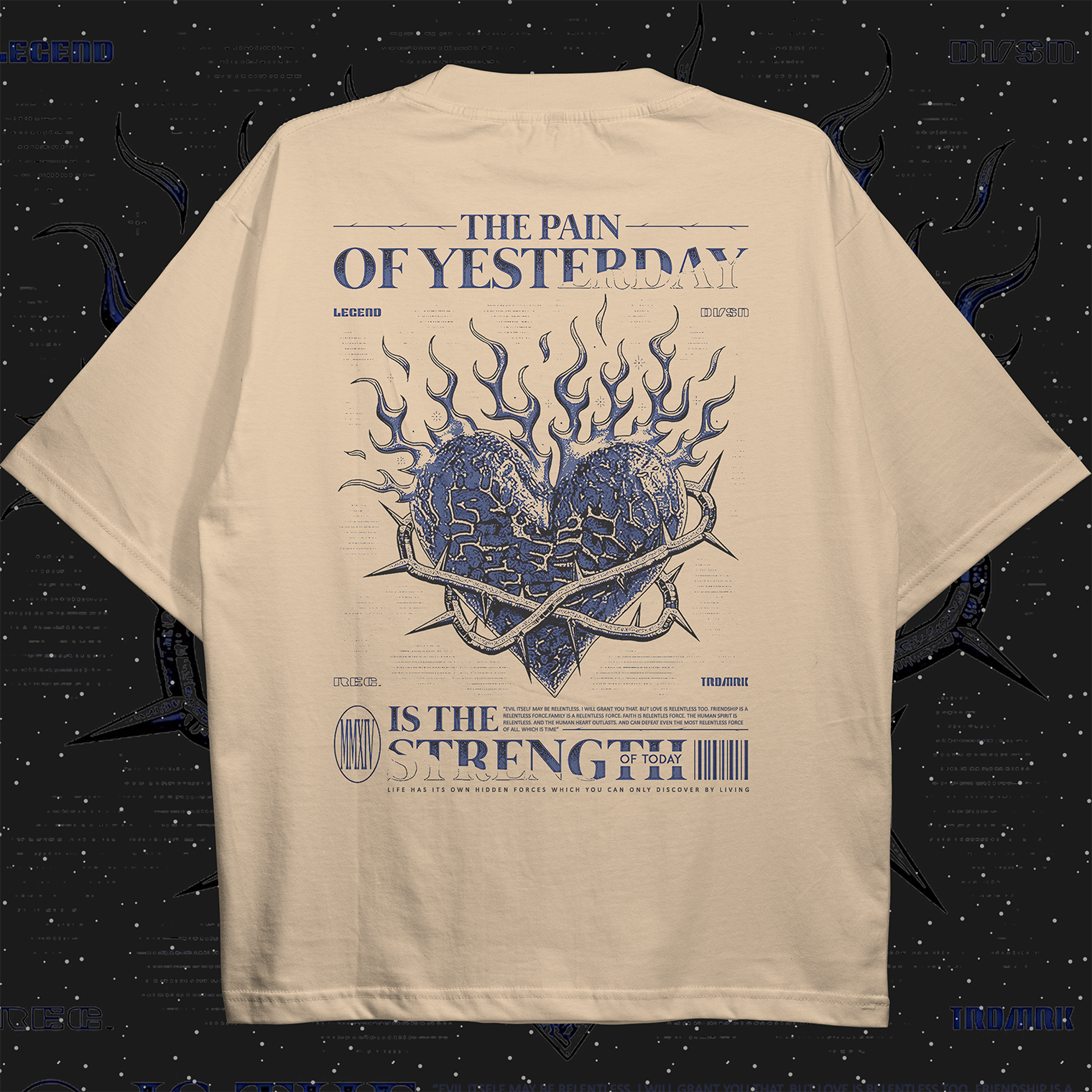Pain is Strength Oversized T-shirt Back