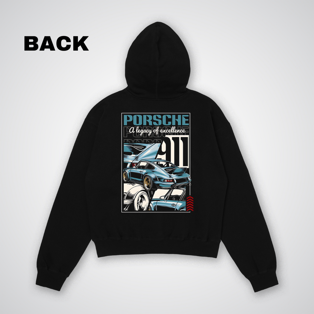 Porsche 911 Classic Oversized Hoodie Back