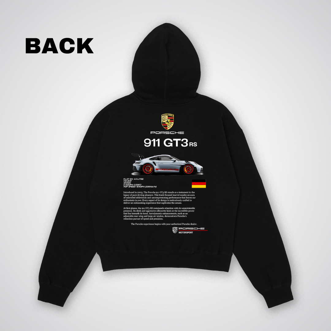 Porsche 911 GT3 Oversized Hoodie Back