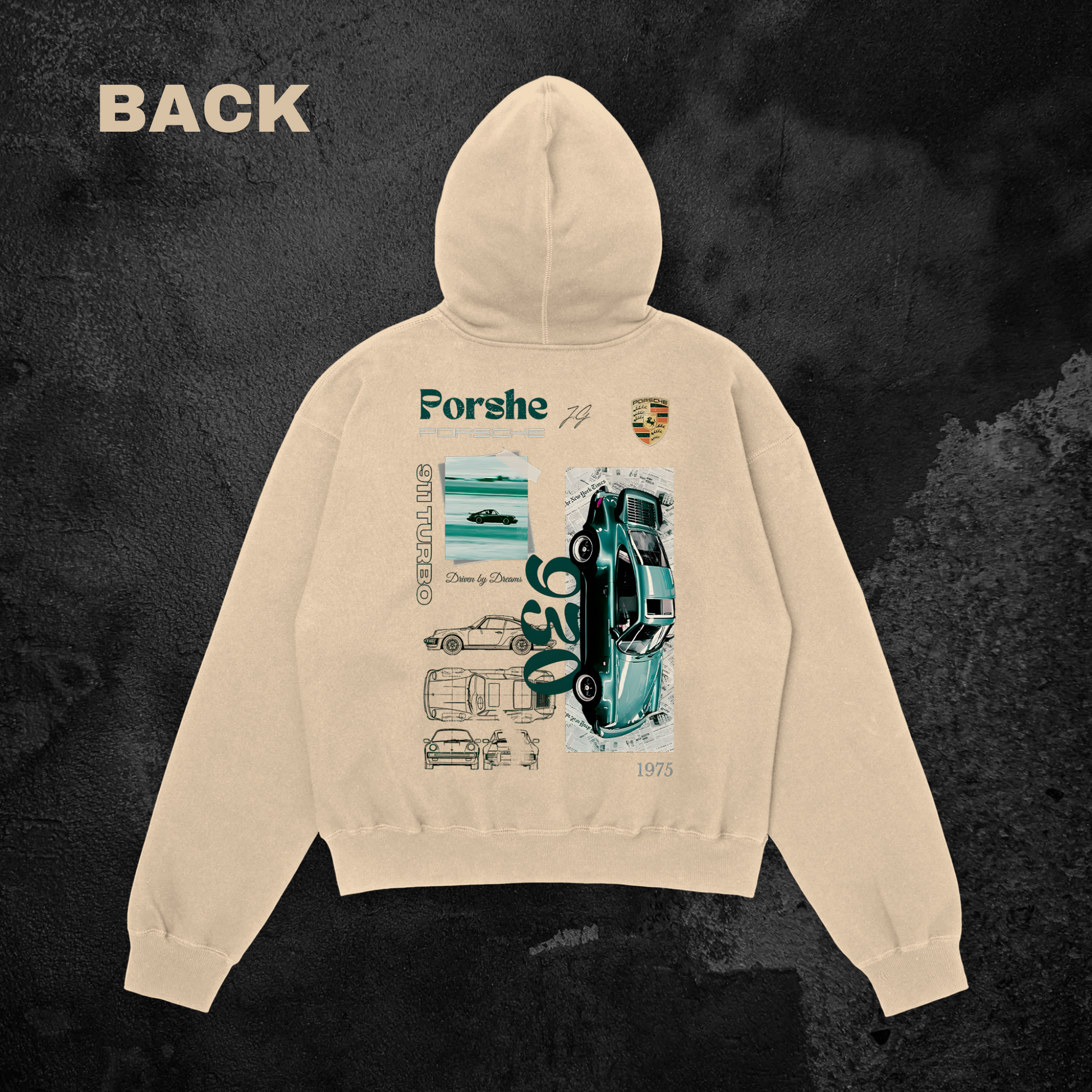Porsche 930 Oversized Hoodie Back