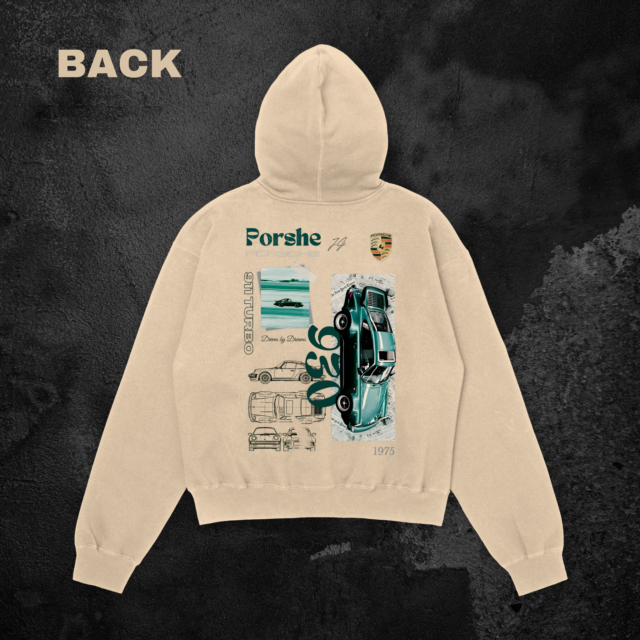 Porsche 930 Oversized Hoodie Back