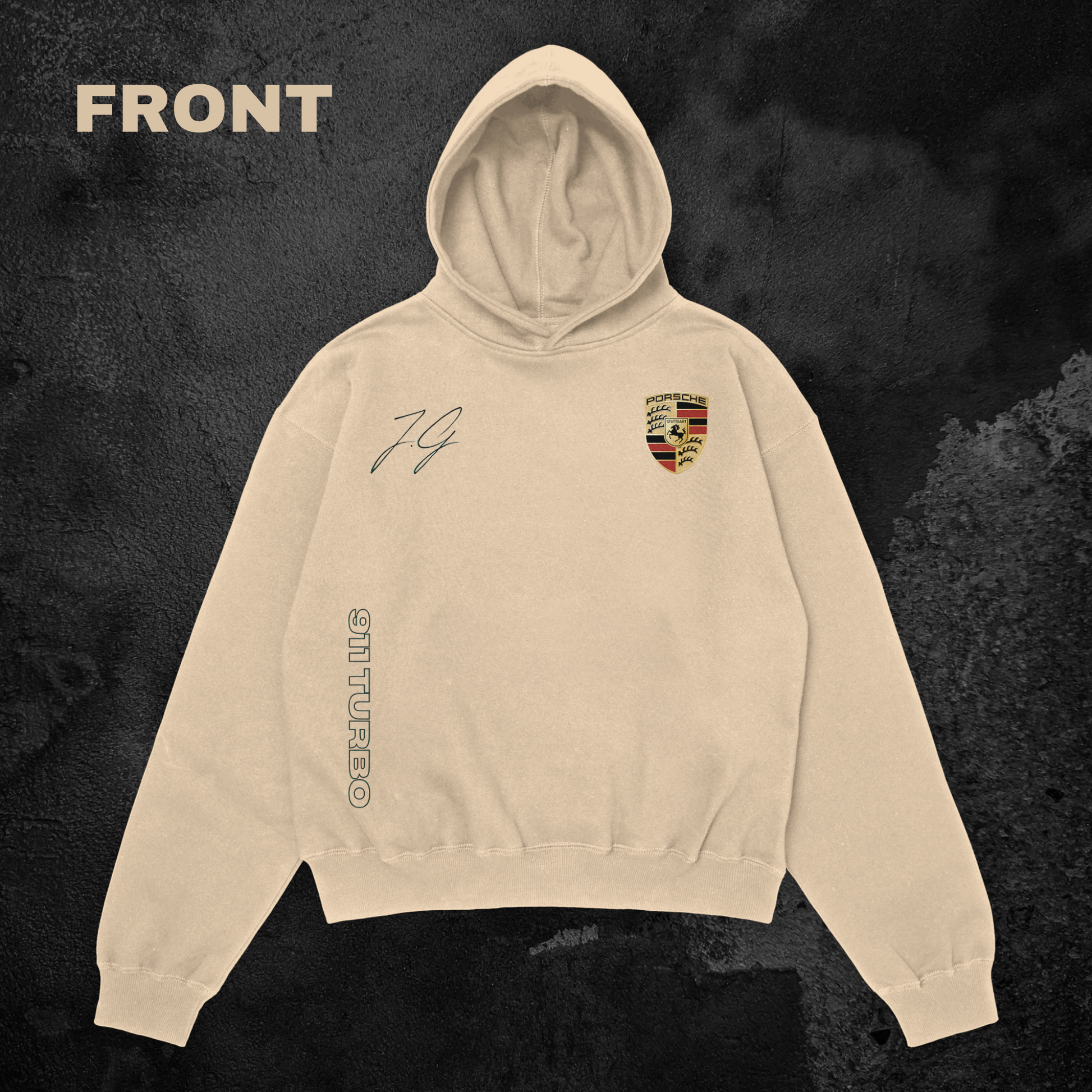 Porsche 930 Oversized Hoodie Front