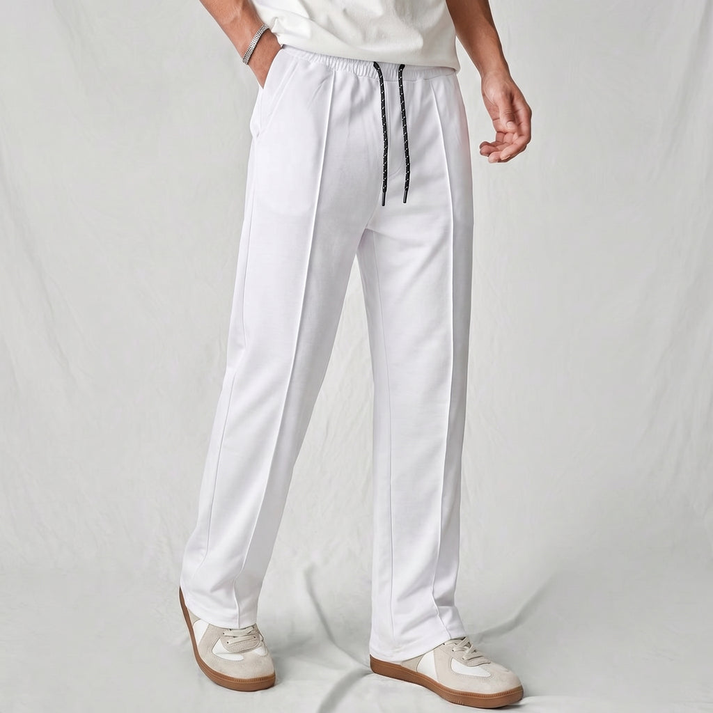 White Pleated Trousers