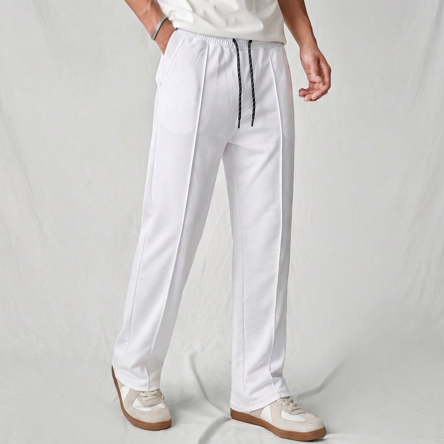 White Pleated Trousers