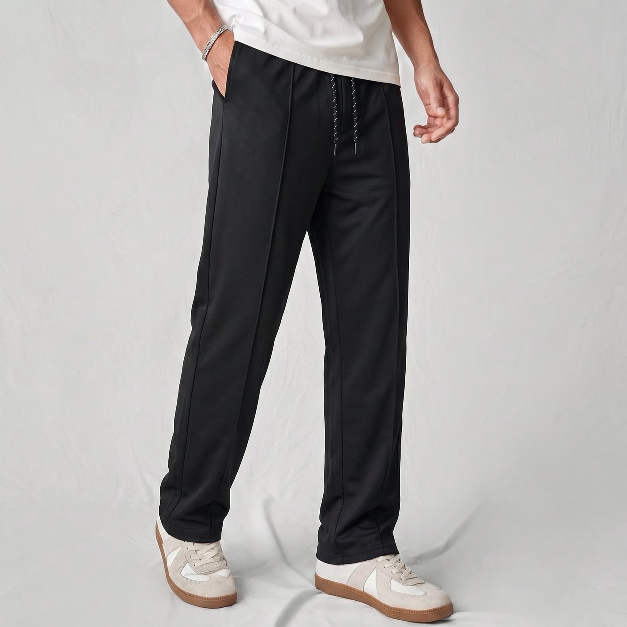 Black Pleated Trousers
