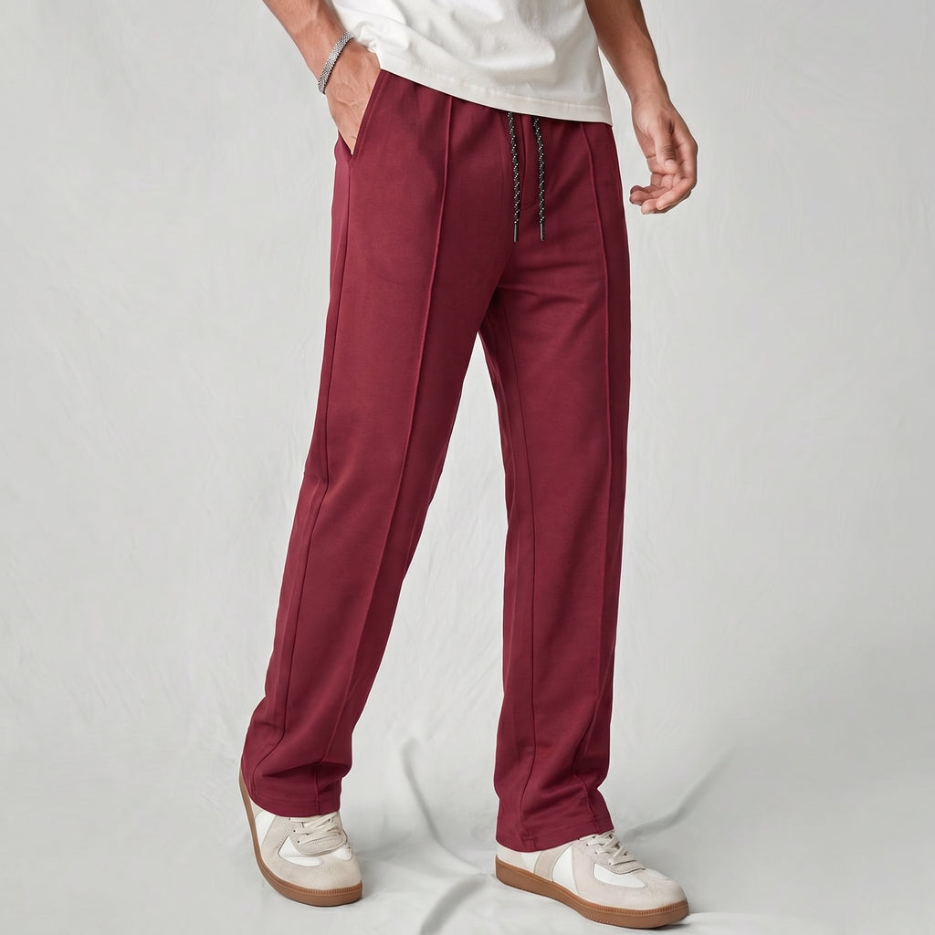 Maroon Pleated Trousers