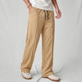 Beige Pleated Trousers