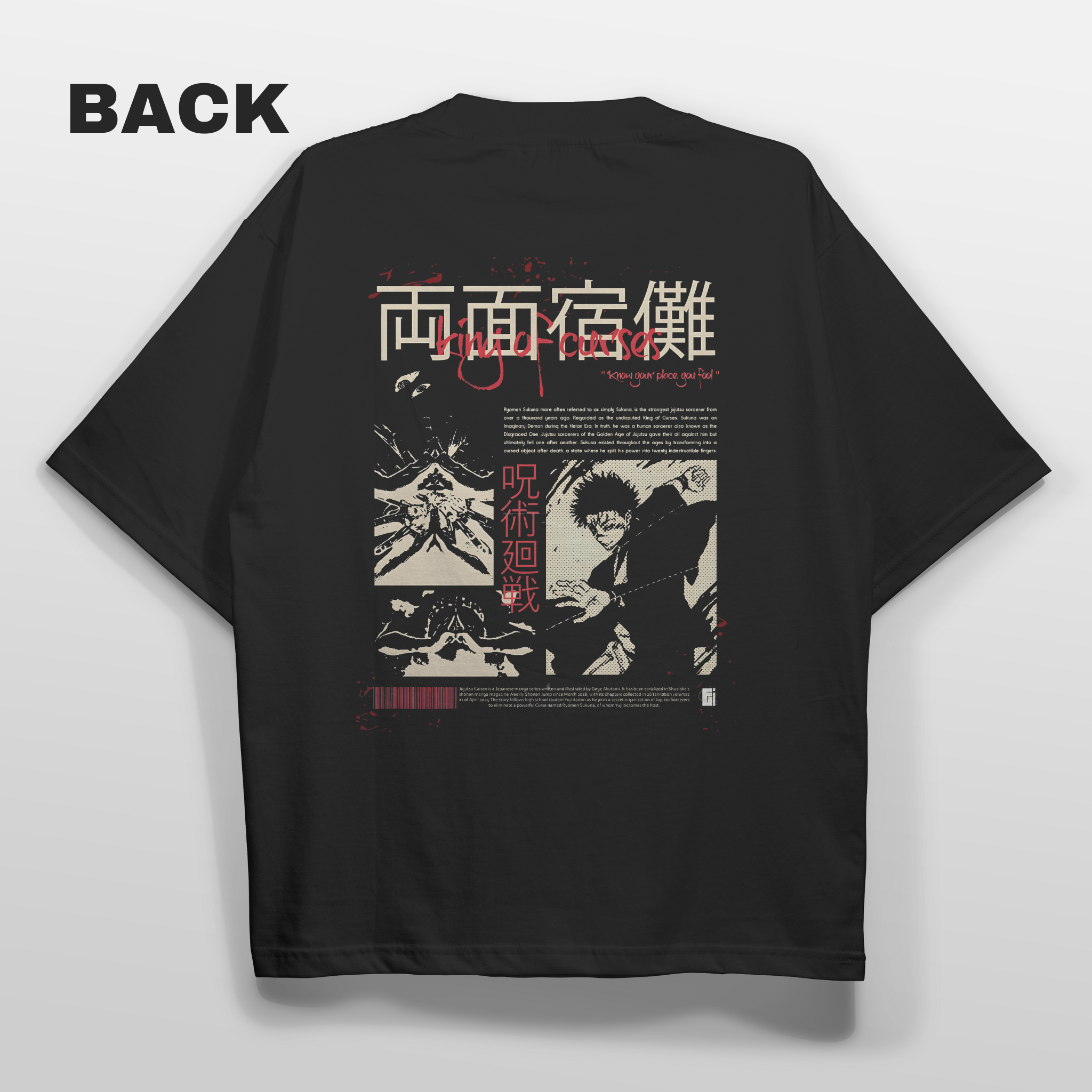 SUKUNA lll Oversized T-shirt Back