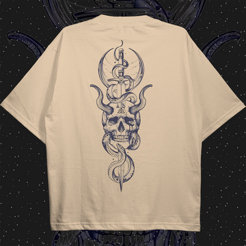 Skull and Dagger Oversized T-shirt Back
