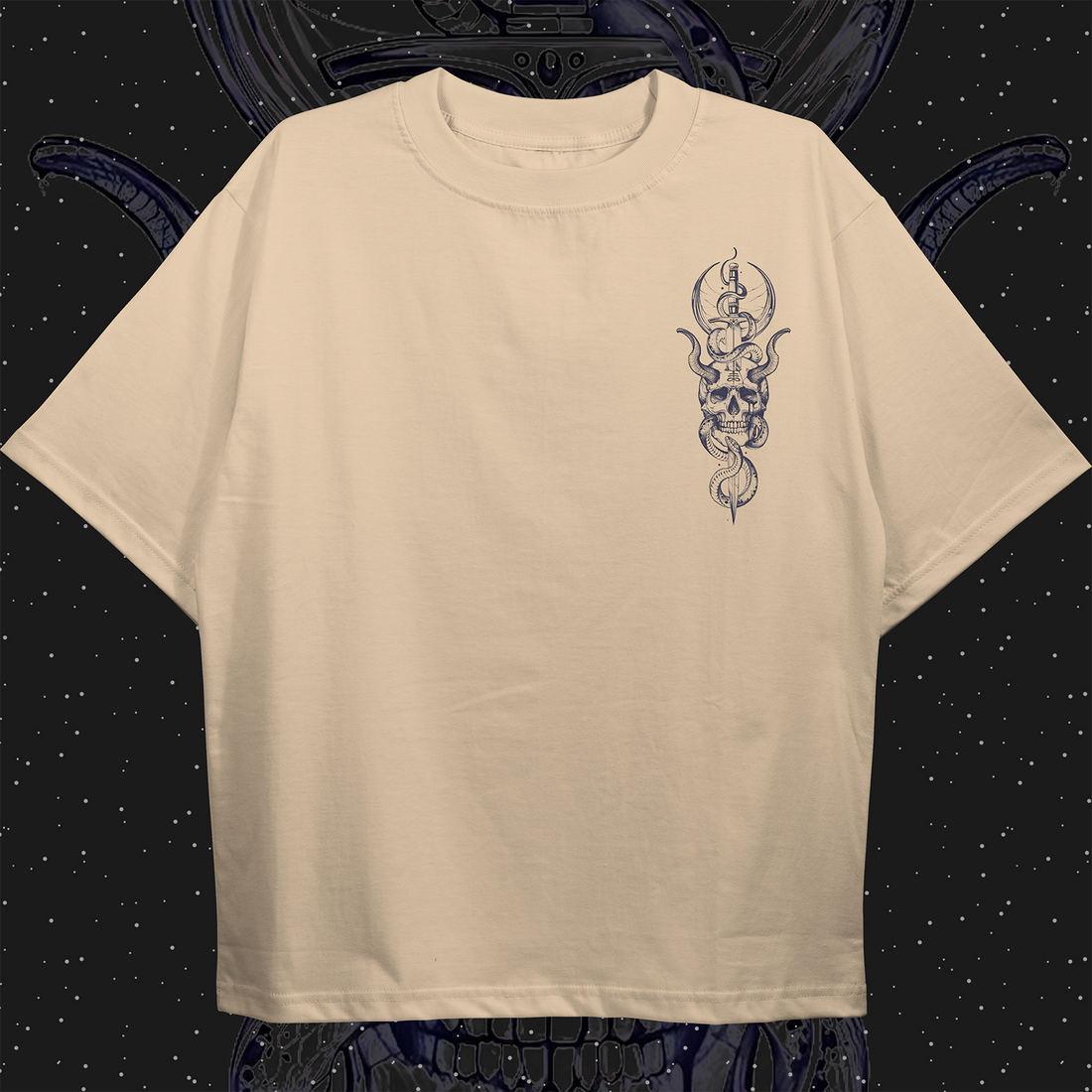 Skull and Dagger Oversized T-shirt Back