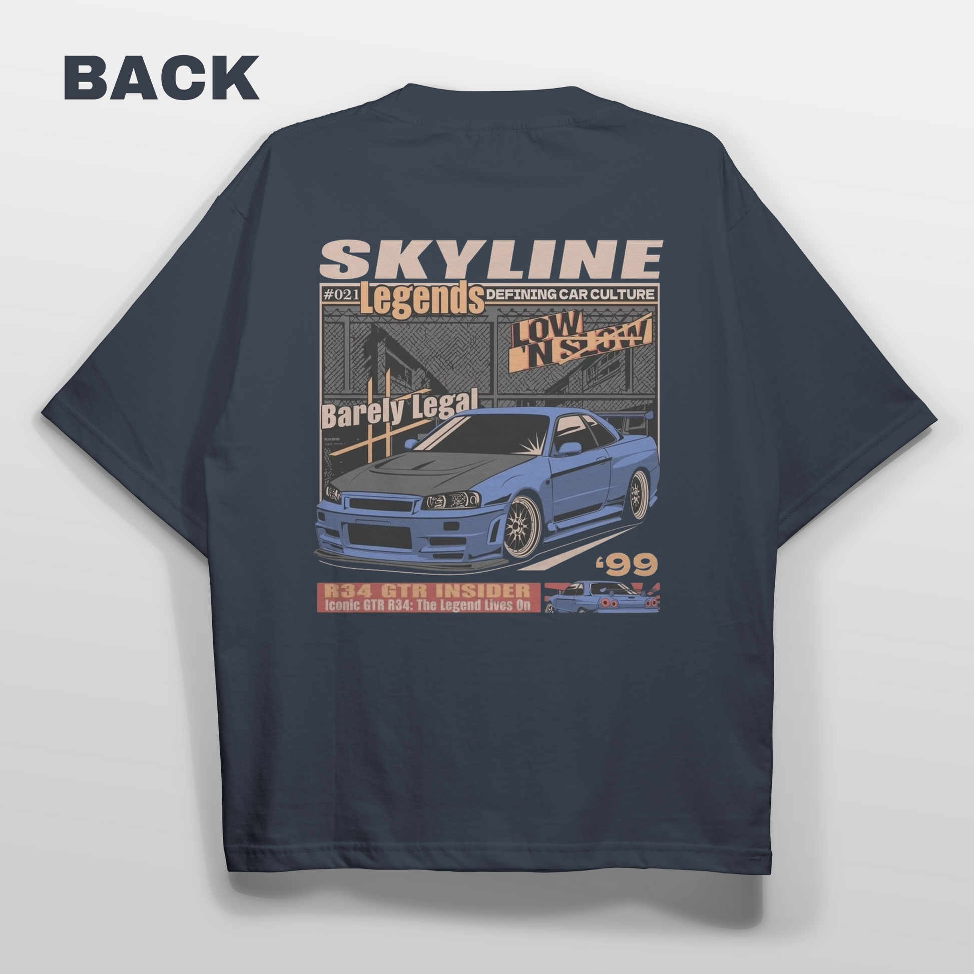 Skyline  Oversized T-shirt Back