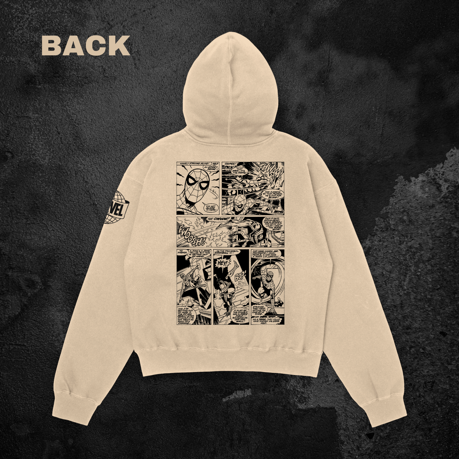 Spiderman Comic Style Oversized Hoodie Back