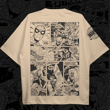 Spiderman Comic Style Oversized T-shirt Back
