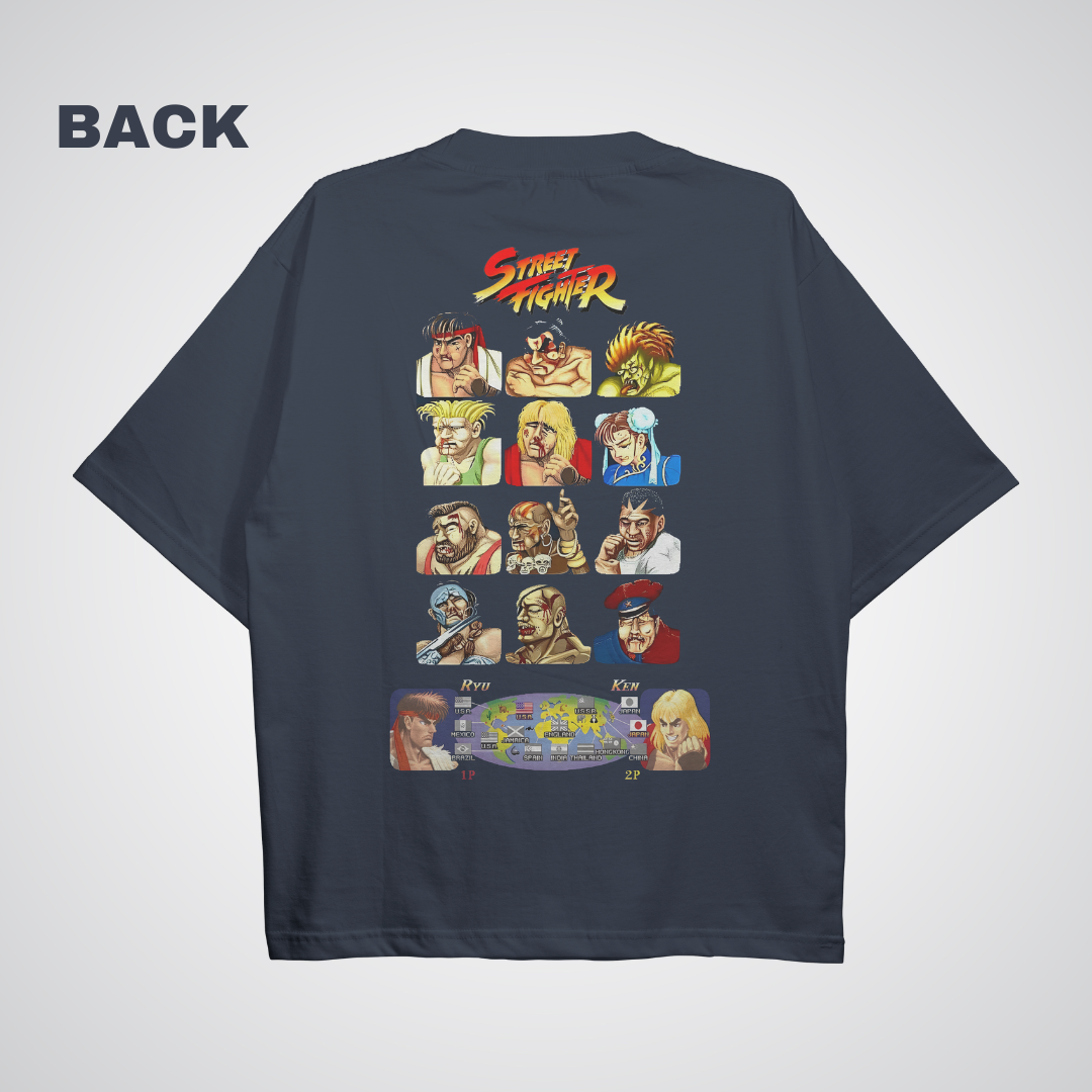 Streetfighter Oversized T-shirt  Back