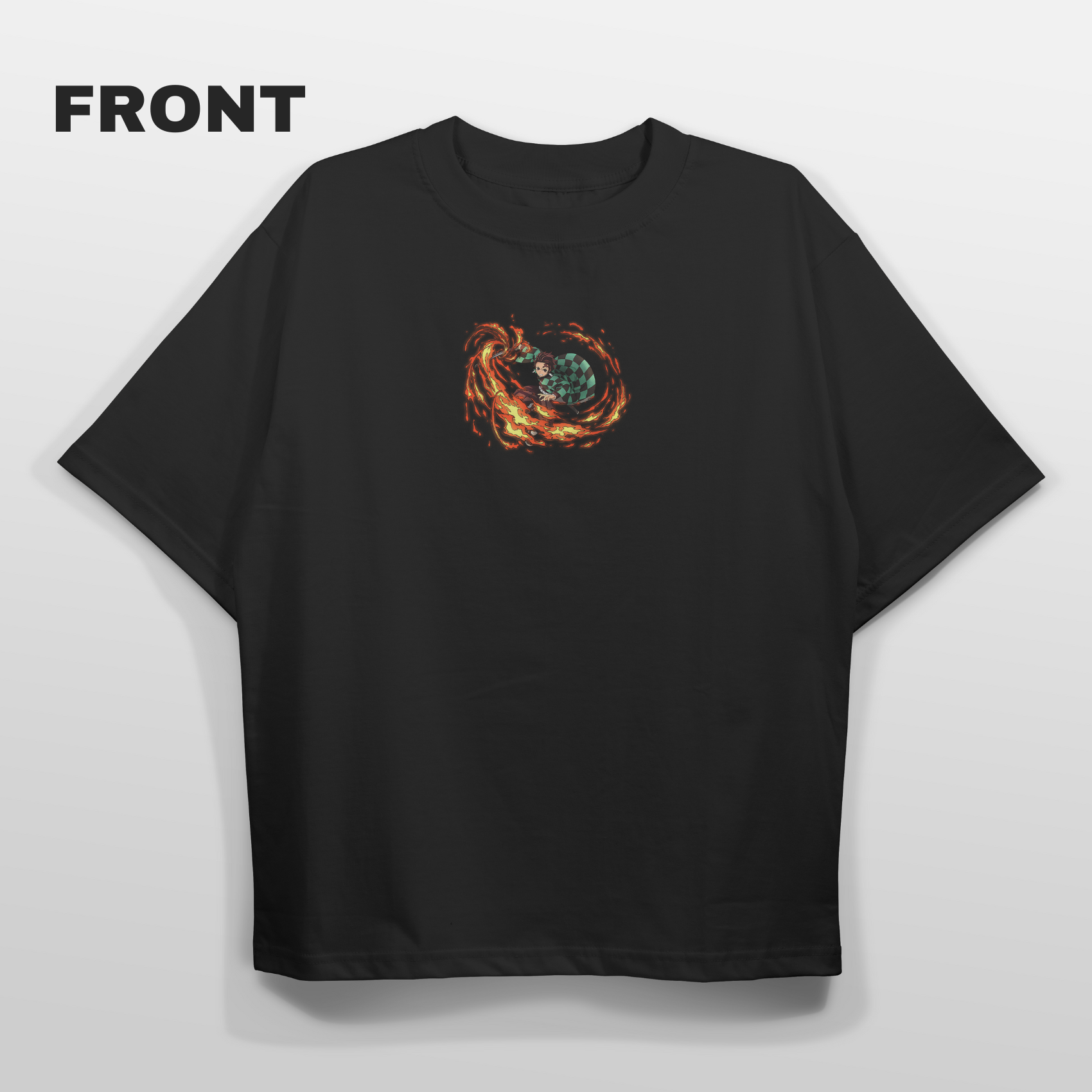 Tanjiro Demon Slayer T-shirt (Oversized) Front