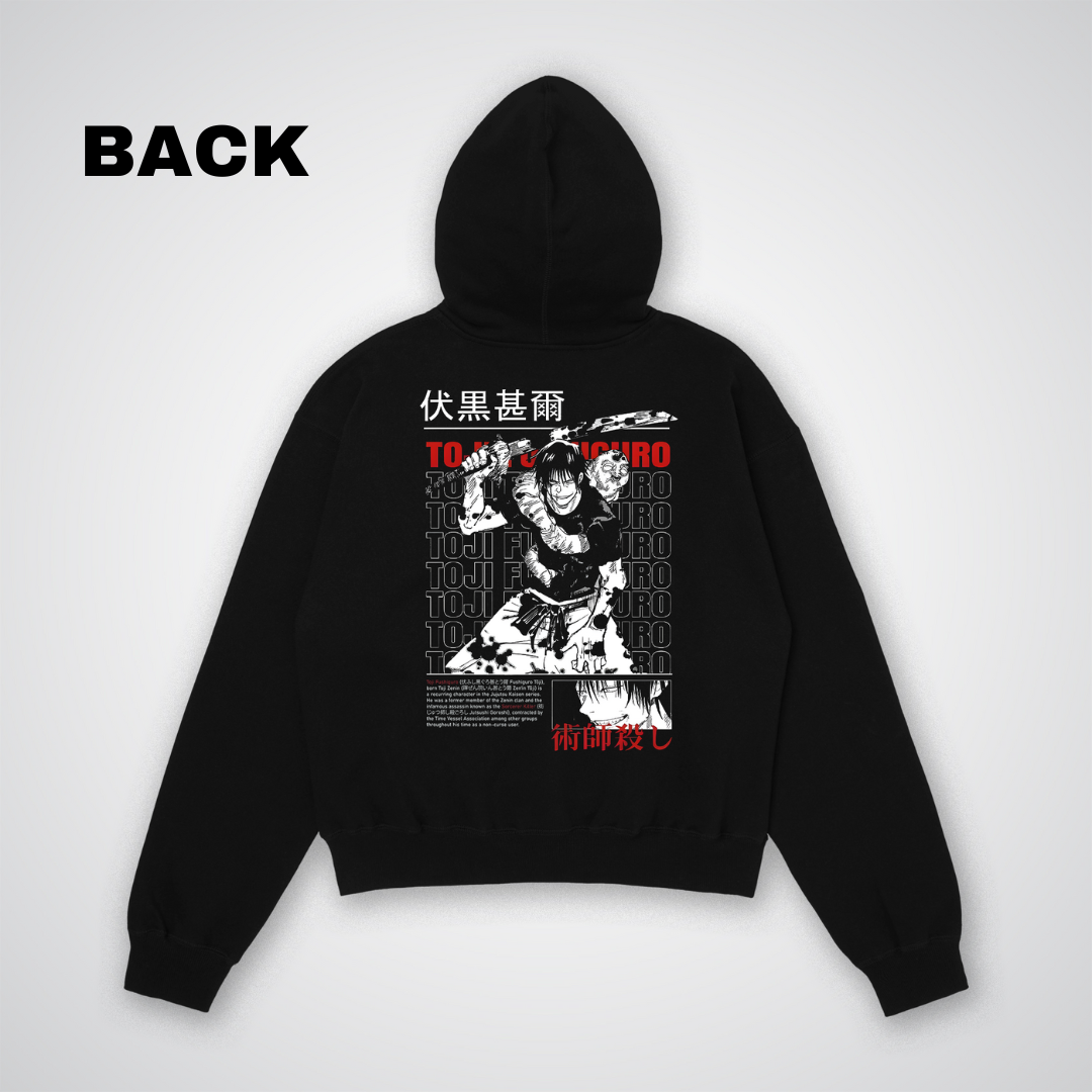 Toji Fushiguro Oversized Hoodie Back