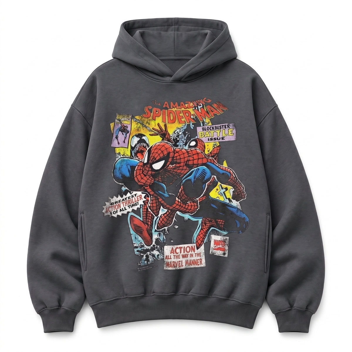 Spiderman ll Oversized Hoodie (Charcoal Grey)